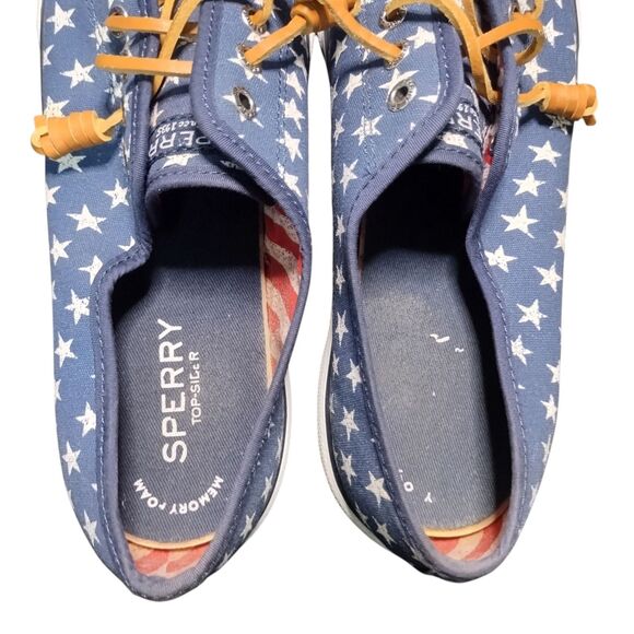 Sperry  Top-Sider 97679 Women's 9.5 Med Blue, White Stars, Red, White Stripes - Picture 4 of 12